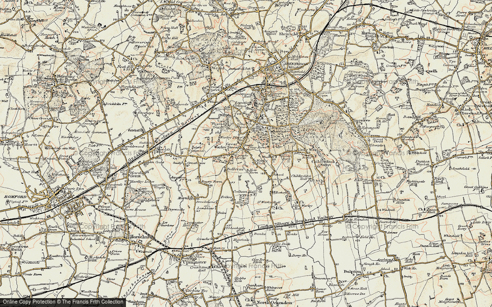 Old Map of Historic Map covering Boyles Court in 1898