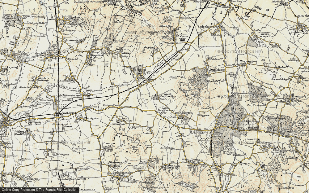 Old Map of Great Washbourne, 1899-1901 in 1899-1901