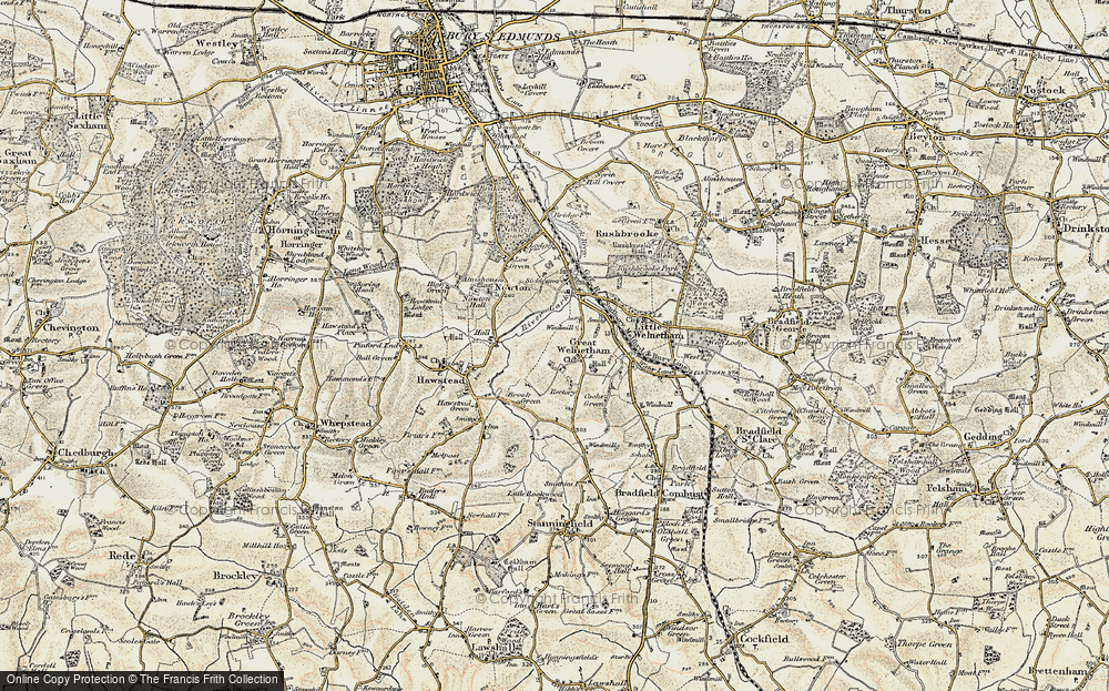Old Map of Great Welnetham, 1899-1901 in 1899-1901