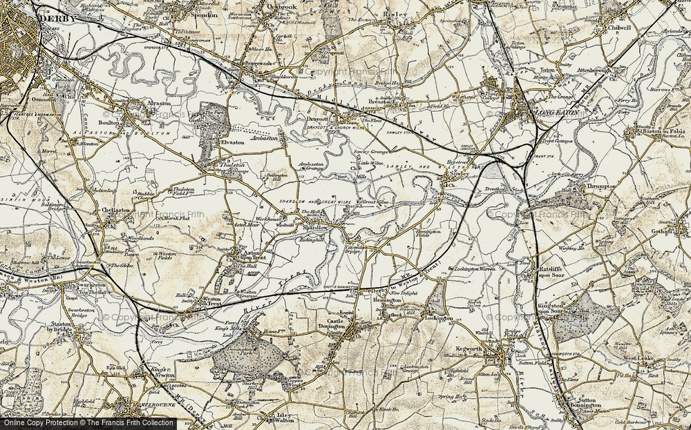 Old Map of Great Wilne, 1902-1903 in 1902-1903