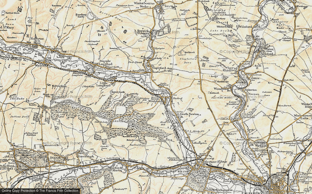 Old Map of Great Wishford, 1897-1899 in 1897-1899