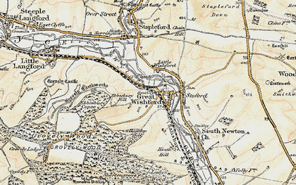 Old map of Great Wishford in 1897-1899