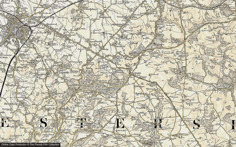 Old Map of Great Witcombe, 1898-1900 in 1898-1900