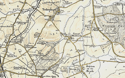 Old map of Great Wolford in 1899-1901