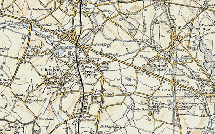 Old map of Great Wyrley in 1902