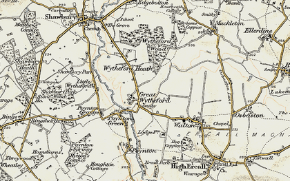 Old map of White Lodge in 1902