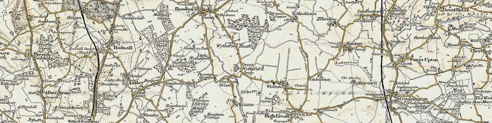 Old map of Wytheford Heath in 1902