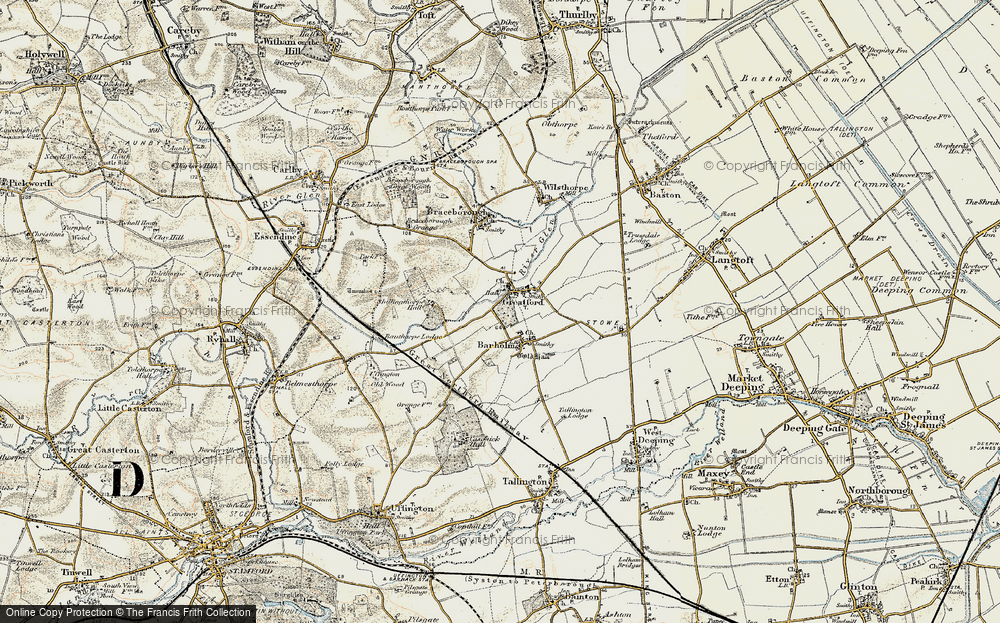 Old Map of Historic Map covering Banthorpe Wood in 1901-1903