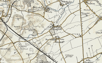 Old map of Banthorpe Wood in 1901-1903
