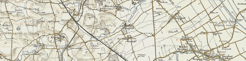 Old map of Banthorpe Lodge in 1901-1903