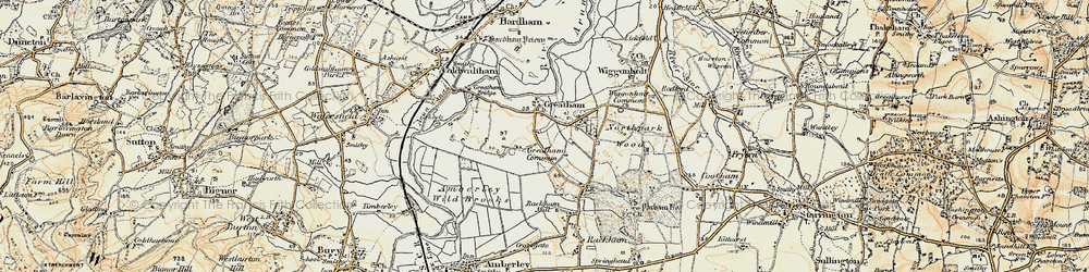 Old map of Greatham in 1897-1900