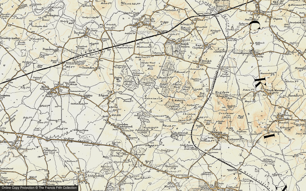Old Map of Historic Map covering Balmore Wood in 1898