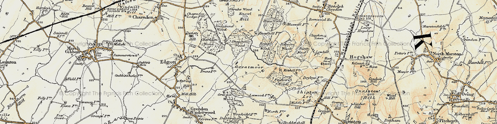 Old map of Greatmoor in 1898