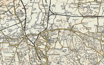 Old map of Greatness in 1897-1898