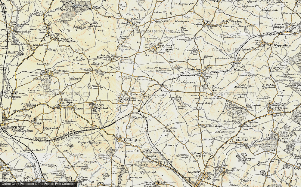 Old Map of Greatworth, 1898-1901 in 1898-1901