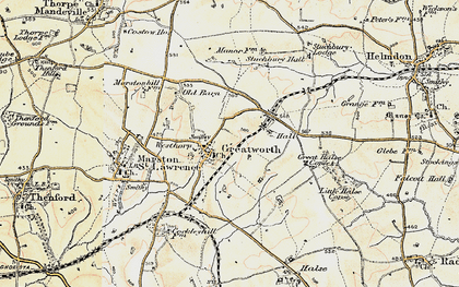 Old map of Greatworth in 1898-1901