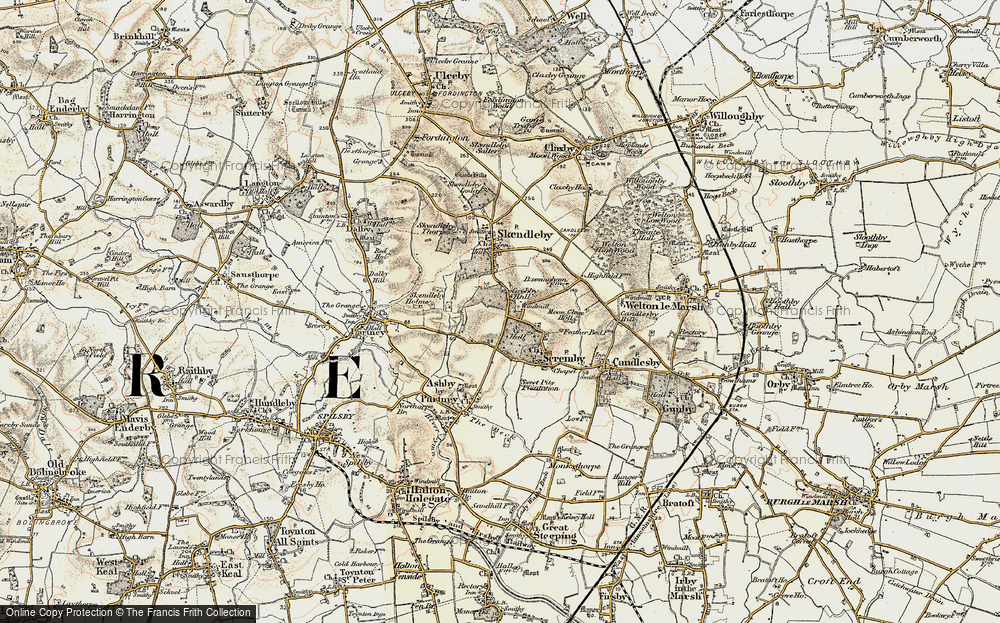 Old Map of Grebby, 1902-1903 in 1902-1903