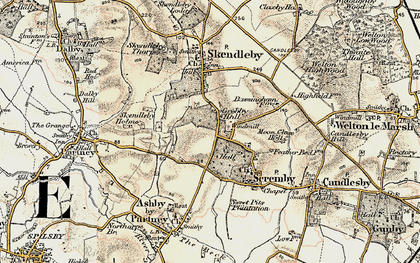 Old map of Grebby in 1902-1903