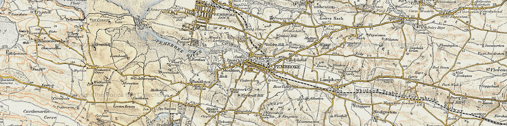 Old map of Green in 1901-1912