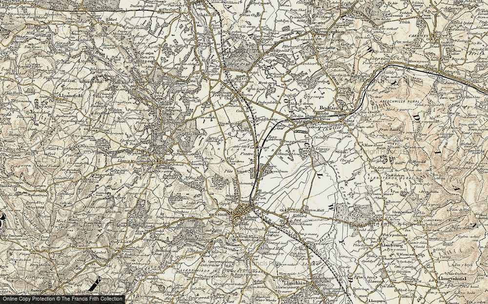 Old Map of Historic Map covering Accar Las in 1902-1903