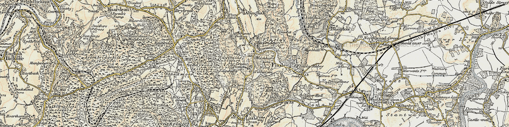 Old map of Green Bottom in 1899-1900