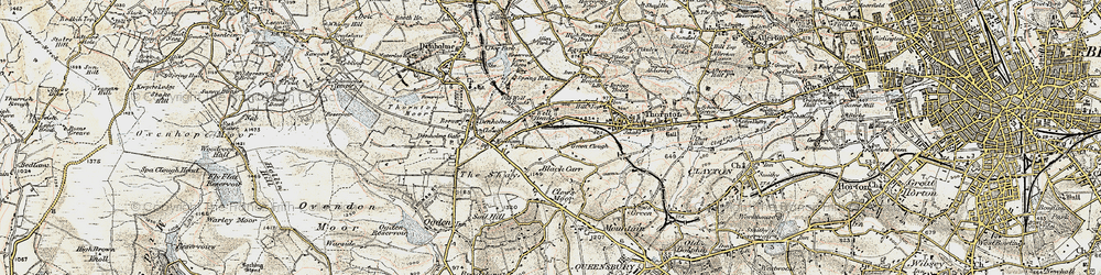 Old map of Green Clough in 1903