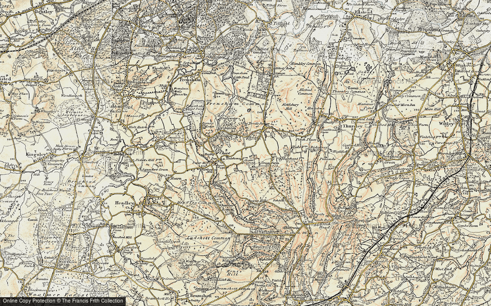 Old Map of Green Cross, 1897-1909 in 1897-1909