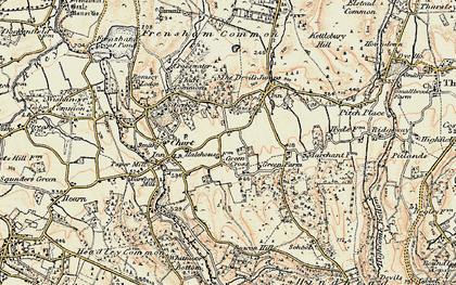 Old map of Green Cross in 1897-1909