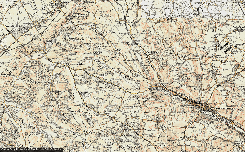 Old Map of Green End, 1897-1898 in 1897-1898