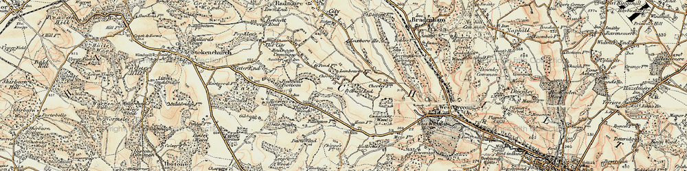 Old map of Green End in 1897-1898