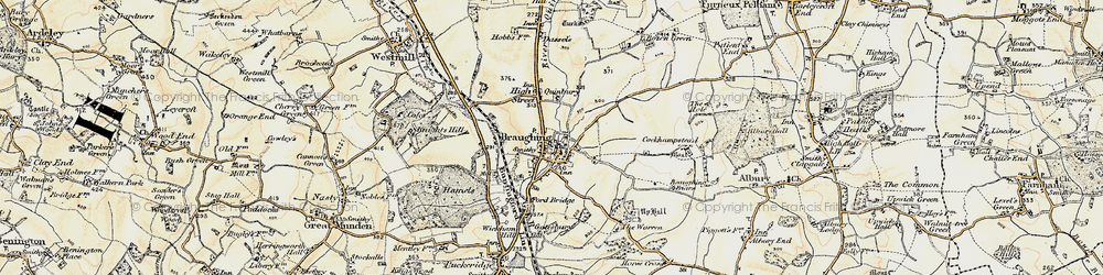 Old map of Green End in 1898-1899