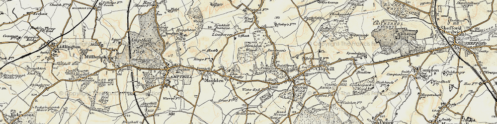 Old map of Green End in 1898-1901