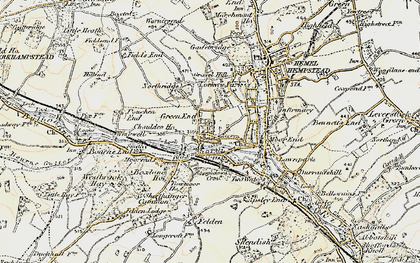 Old map of Felden in 1898