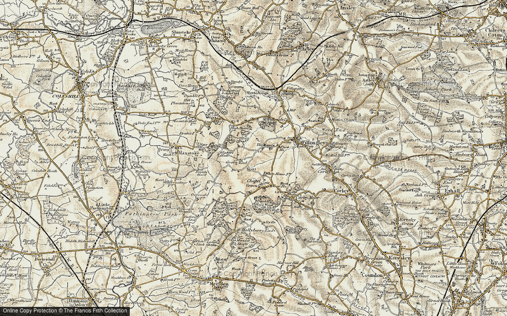 Old Map of Green End, 1901-1902 in 1901-1902