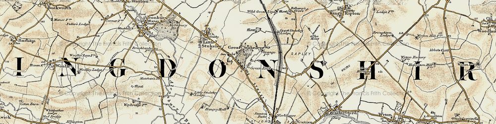 Old map of Green End in 1901