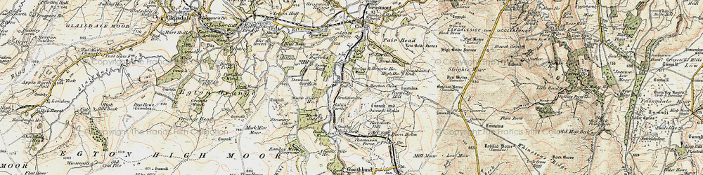 Old map of Boggle Ho in 1903-1904