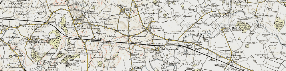 Old map of Green Hammerton in 1903-1904