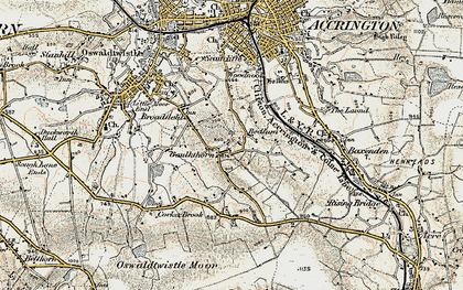 Old map of Green Haworth in 1903
