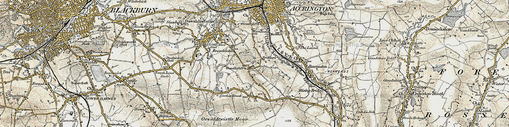 Old map of Bedlam in 1903