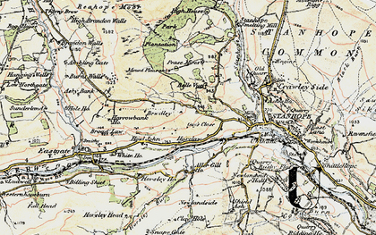 Old map of Weardale in 1901-1904