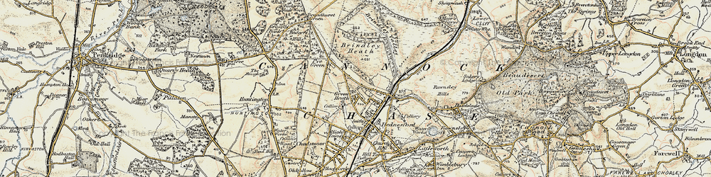 Old map of Green Heath in 1902
