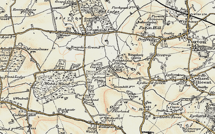 Old map of Brockhurst Wood in 1898-1899