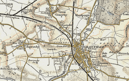 Old map of Green Hill in 1902-1903