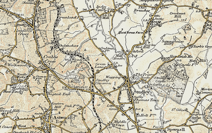 Old map of Green Lane in 1899-1902