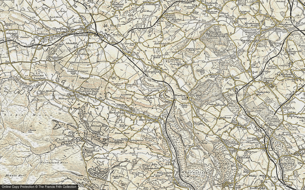 Old Map of Green Moor, 1903 in 1903
