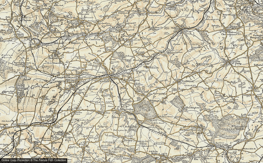 Old Map of Green Parlour, 1899 in 1899