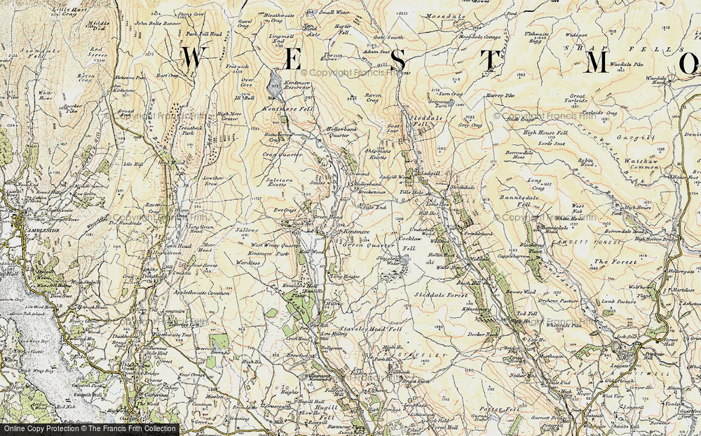 Old Map of Historic Map covering Brockstones in 1903-1904