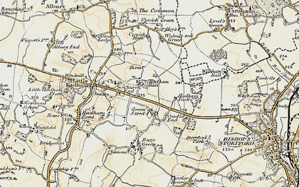 Old map of Green Street in 1898-1899