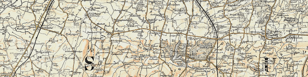Old map of Green Street in 1898