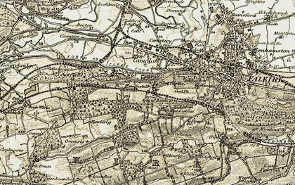 Old map of Auchengean in 1904-1907